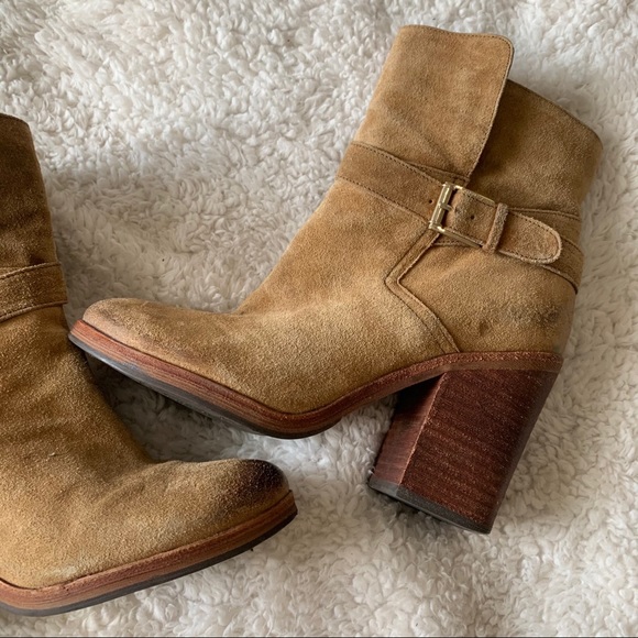Sam Edelman Perry tan suede heeled boots - Picture 3 of 12